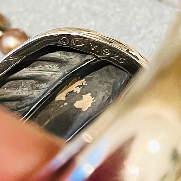 David Yurman Wide Crossover Cuff Sterling Silver, Retired, Gently Preowned - Picture 5 of 6